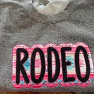 Rodeo applique and embroider sweatshirt-new